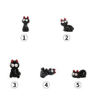 Figura de Gato Negro de Resina, Miniatura Decorativa para Paisajes, Manualidades de Halloween, Decoración de Interiores, Estilo A B C D E - Product Image 3