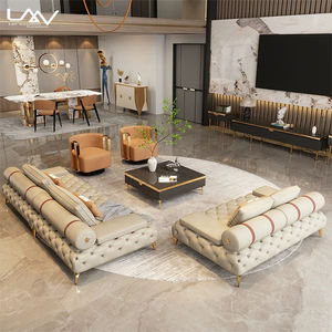 Ý cao cấp 1 2 3 chỗ ngồi sang trọng sofa khách sạn biệt thự phòng khách da bọc sofa bộ đồ nội thất - Product Image 4