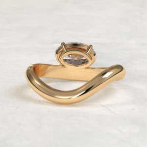 <span class=keywords><strong>Bague</strong></span> <span class=keywords><strong>de</strong></span> fiançailles en or massif 14k 18k avec diamant <span class=keywords><strong>de</strong></span> laboratoire certifié IGI CVD HPHT pour femme, 2ct 3ct VVS, bijoux sur mesure - Product Image 3