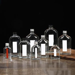 50ml <strong>100ml</strong> 200ml 250ml 350ml 500ml Flat <strong>Empty</strong> Clear Liquor Wine <strong>Glass</strong> <strong>Bottle</strong> For Whisky Rum Tequila Vodka Liquor Wine - Product Image 2