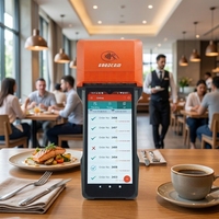 Terminal de point de vente Android 14 commercial avec imprimante thermique intégrée de 80 mm pour l'impression de commandes en ligne dans les restaurants