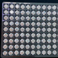 Moissanite SICGEM de haute qualité, blanc jaune, clarté VVS1, 6,5 mm, 1 carat, taille brillant, pierre libre, certifiée par un tiers pour les bijoux