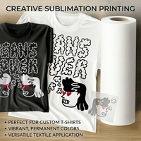 Papier de transfert par sublimation à séchage rapide et à taux de transfert élevé pour t-shirts en polyester, drapeaux, bannières, textiles de maison et impression sur tissu