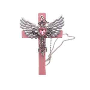 Collares con Colgante <span class=keywords><strong>de</strong></span> Corazón Gótico con Pedrería y Alas para Mujer, Accesorios <span class=keywords><strong>de</strong></span> Joyería <span class=keywords><strong>de</strong></span> Subcultura Y2K - Product Image 4