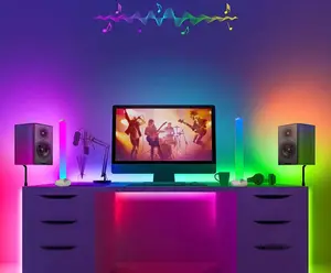 Smart App Control RGBIC Ambience Light Bar Backlight LED Music Mood Night Light Table Ambient Rhythm Light For TV Gaming