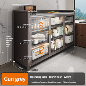 <span class=keywords><strong>ชั้น</strong></span>เก็บของในห้องครัวสาม<span class=keywords><strong>ชั้น</strong></span>สำหรับเตาอบไมโครเวฟและ<span class=keywords><strong>จาน</strong></span>บ้านที่ทันสมัยประหยัดพื้นที่ใช้งานหนัก - Product Image 3