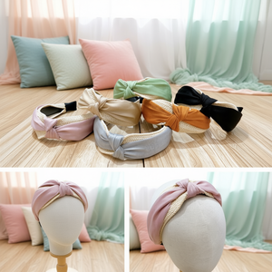 Fascia per Capelli in Velluto Tencel con Nodo Centrale, Confezione da 12 Pezzi, 600 Ref44080 - Product Image 3