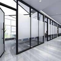 Cloisons en verre à cadre en aluminium moderne, épaisseur 8 mm, dimensions personnalisées, installation facile, panneaux pour chambre, salle à manger, bureaux à domicile