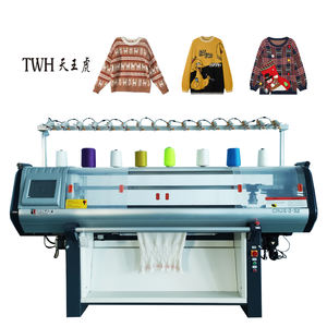 Machine à tricoter plate 80 pouces, système 1+1, pour pulls uniformes, prix, laine, jersey, machines à tricoter informatisées - Product Image 1