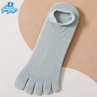 Chaussettes de course respirantes en maille antidérapantes invisibles à cinq doigts pour hommes