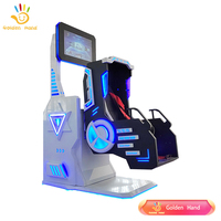Simulador de Realidad Virtual Dinámico Golden Hand 9D VR, Máquina de Juegos con Rotación de 360 Grados, Silla de Plástico y Metal para Interiores/Exteriores 20