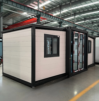 Maison conteneur portable extensible, maison modulaire préfabriquée en acier, étanche, pour bureau d'urgence, camping