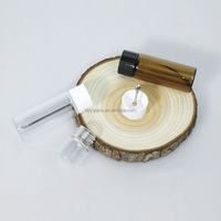 Bouteille de rangement en verre classique avec cuillère télescopique extensible et couvercle, flacon transparent ambré personnalisable avec logo disponible