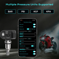Système de surveillance des pressions des pneus (TPMS) Bluetooth BLE 2,4 GHz pour voiture, moto, camping-car, avec capteurs internes et application Bluetooth pour téléphone - 4 pièces/ensemble