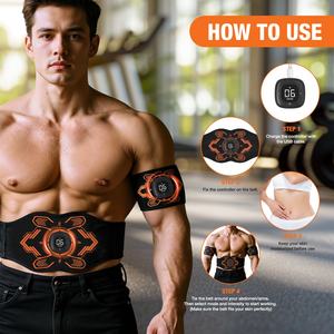 Stimulateur musculaire abdominal EMS Entraînement abdominal <span class=keywords><strong>TENS</strong></span> EMS Fitness Brûleur de graisse électrique Ceinture amincissante pour la taille, le ventre, les bras Tonification des abdominaux - Product Image 3