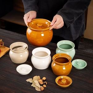 Earthenware Stew Pot Single Serving With Lid Heat Resistant For Chinese Shaxian Snacks Ceramic Soup Pot - Product Image 4