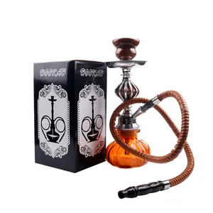 25CM Pumpkin Small Hookah Detachable Frosted Narguil Smoking Accessories Glass Shisha Hookah