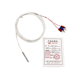 Đầu dò không gỉ sợi thủy tinh Cáp <span class=keywords><strong>PT100</strong></span> cảm biến nhiệt độ <span class=keywords><strong>RTD</strong></span> kháng nhiệt-50-450c Nhiệt độ Nhiệt độ cụ - Product Image 1