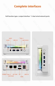 Mini <span class=keywords><strong>PC</strong></span> de la série Ice Soul, AMD R7 5800H 8 cœurs, éclairage RGB, DDR4, NVMe 2.5G, double LAN, ordinateur hôte pour joueurs, 3x4K, WiFi6, BT5.2, mini <span class=keywords><strong>PC</strong></span> AMD - Product Image 4