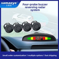 BI4 Universal Visible Wireless LED Voice-Beep Rear-Parking Probe Set Detektor Lengkap Radar Parkir Mundur Mobil 12V