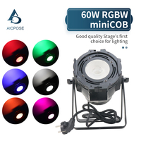 Mini Proyector LED COB RGBW 4 en 1 de 60W, DMX512, Enfoque Ajustable, para DJ, Discoteca, Bar, Fiesta, Boda, Iluminación de Escenario