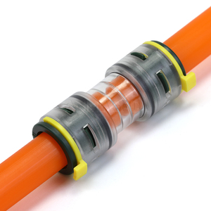 Conector recto de microconducto HDPE transparente de la marca ANMASPC, acoplador de junta a presión de soplado de aire, Conector recto de microconducto - Product Image 3