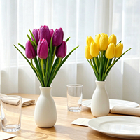 Bunga Tulip Artificial Real Touch, Bunga Palsu untuk Dekorasi Meja, Dekorasi & Perlengkapan Pernikahan, Rangkaian Bunga Grosir