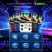 Console de jeu portable open-source transfrontalière R36MAX avec écran couleur HD de 40 pouces, jeux rétro PSP double système, OS Android portable