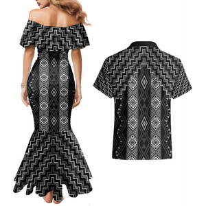 Nuevo Conjunto de <span class=keywords><strong>Ropa</strong></span> a Juego para Parejas con Diseño Fiji, <span class=keywords><strong>Ropa</strong></span> Elegante para Mujer y Camisa Hawaiana - Product Image 4