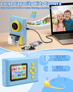 Máy ảnh kỹ thuật số Full HD 1080P cho trẻ em, máy ảnh chụp ảnh tức thì CMOS, hỗ trợ thẻ nhớ Micro SD, dành cho bé gái, chụp ảnh và quay video, máy in nhiệt, đồ chơi trẻ em - Product Image 4