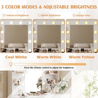 Ensemble de commode de courtoisie de miroir de LED de prix usine Offre Spéciale avec le bureau de maquillage de 7 tiroirs coiffeuse de chambre à coucher de la femme
