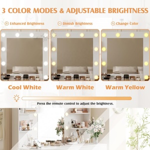 Vendita calda prezzo di fabbrica LED specchio Vanity comò Set con 7 cassetti Make up scrivania <span class=keywords><strong>donna</strong></span> camera da letto toletta - Product Image 6