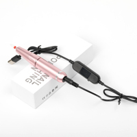 Draadloze Elektrische Manicure Machine Digitaal Display Custom Logo Oplaadbare Pen 30000Rpm Roze Geen Zilveren Efile Nagelboor