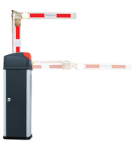 Barrière de signalisation LED rouge/verte BISEN ACCESS en aluminium avec moteur DC et contrôle par carte IC, longueur maximale 5M