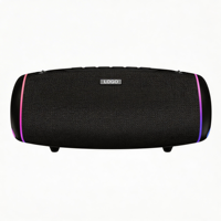 Speaker Portabel 50-100W Audio Full-Range IPX5 Tahan Air Lampu RGB Warna-warni TWS Pairing Aux Waktu Putar 15-20 Jam Mikrofon Internal