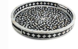 ถาดเสิร์ฟฝังมุกทำมือขายดีที่สุด สำหรับใช้ในบ้านหรือโรงแรมและโต๊ะอาหาร มีจำหน่ายในราคาส่งออก - Product Image 3