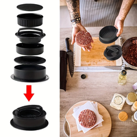 Prensa para Hamburguesas Antiadherente, Molde Redondo para Hamburguesas Rellenas, para Hamburguesas de Res y Pollo