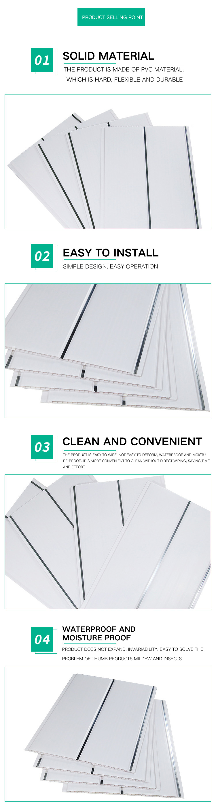 new design waterproof moisture-proof suspended  PVC ceiling panels tiles PVC wall cladding