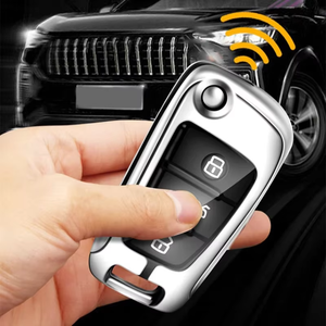 เคสกุญแจรถยนต์โลหะผสมสังกะสีสำหรับ Audi Q3 พร้อมรีโมทคอนโทรล ป้องกันรอยขีดข่วน สำหรับ Audi ทุกรุ่น Q7 A3 Q3 พร้อมโลโก้  ฝาครอบกุญแจรถยนต์ อุปกรณ์ตกแต่งรถยนต์ - Product Image 4