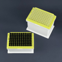 Fournitures de laboratoire à prix d'usine : Embouts de pipette robotisée Te-can Workstation, noirs et transparents, 200 µl et 1000 µl, en rack.