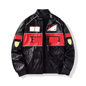 جاكيت جلدي رجالي عالي الجودة مقاوم للماء والرياح بياقة عالية، مع إمكانية وضع شعار مخصص، بيع مباشر من المصنع - Product Image 1