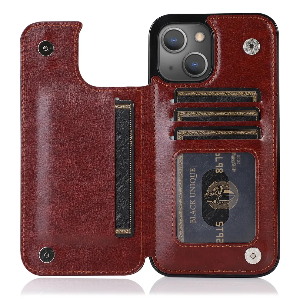 Großhandel meist verkaufte Leder Handy hülle für iPhone 13 12 11 Pro max Karten halter Brieftasche Abdeckung