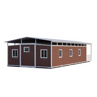 Maison Conteneur en Acier Léger Extensible Moderne de 40 Pieds avec 3 Chambres, Cuisine, Panneaux Sandwich Préfabriqués de Luxe, Installation Rapide