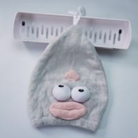 Nouveau Bonnet de Douche pour Cheveux Secs en Forme de Poisson Clown de Dessin Animé, pour Femme, en Fibre Superfine Épaisse, Absorption d'Eau Rapide, Bonnet de Bain pour Enfants