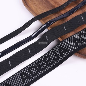 Bande élastique en époxy 25 mm avec logo personnalisé, sangle enduite pour vêtements et accessoires de mode - Product Image 1