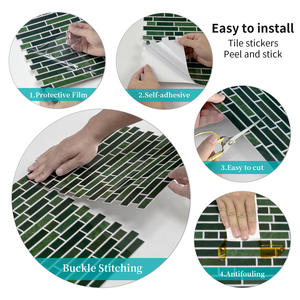 GF Autocollants pour carreaux <span class=keywords><strong>de</strong></span> forme spéciale Imitation Colle Amovible Imperméable Autocollant pour carreaux <span class=keywords><strong>de</strong></span> sol Cuisine <span class=keywords><strong>Salle</strong></span> <span class=keywords><strong>de</strong></span> <span class=keywords><strong>bain</strong></span> Murale - Product Image 6