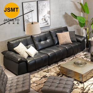 <span class=keywords><strong>Canapé</strong></span> modulaire en <span class=keywords><strong>cuir</strong></span> style oiseau volant, grand format, luxe, minimaliste, noir, confortable, pour salon, <span class=keywords><strong>canapé</strong></span> de détente - Product Image 3