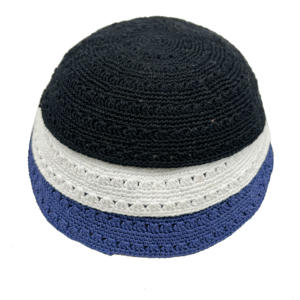 <span class=keywords><strong>DMC</strong></span> Noir Crochet <span class=keywords><strong>À</strong></span> La Main Yarmulke Tailles Personnalisables pour Hommes Garçons Enfants Quotidien Fête En Plein Air Scènes D'affaires Kippa - Product Image 5