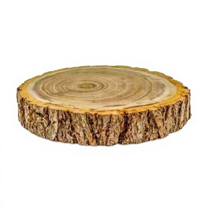Posavasos Redondo de Madera Natural con Borde de Corteza de Árbol para Decoración de Mesa, Posavasos de Madera a Precio de Mayoreo - Product Image 1