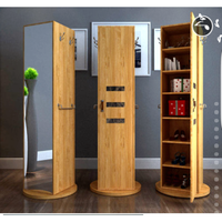 Meuble de salle de bain de style moderne, armoire d'angle au sol en MDF avec portes et étagères